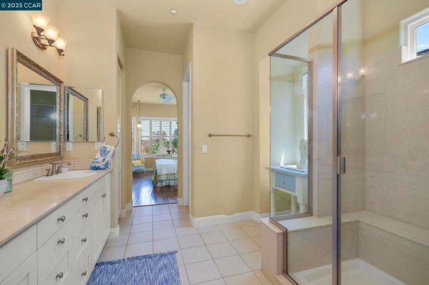 Bathroom, Dual Sink Vanities, Glass Shower, Interior