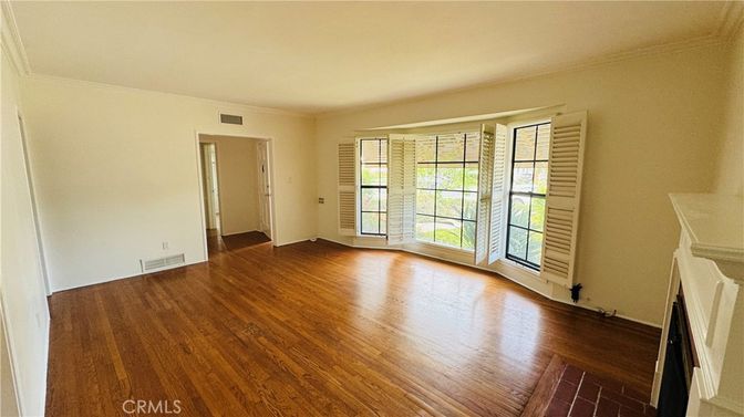 Empty room, Fireplace, Interior, Wood Texture Flooring