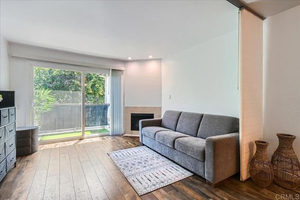 Fireplace, Interior, Recessed Lighting, Wood Texture Flooring