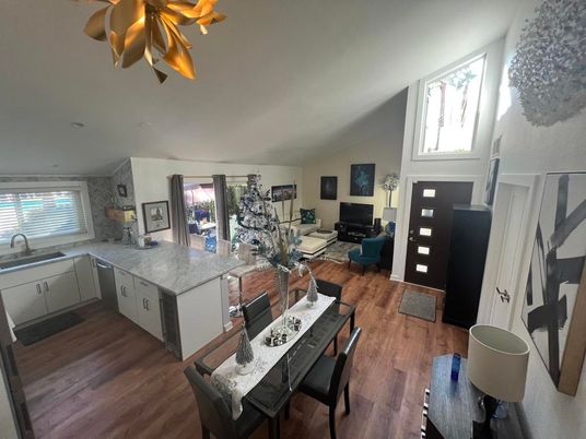 Interior, Kitchen, Living room, Wood Texture Flooring