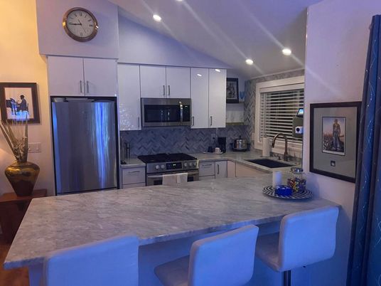 Interior, Kitchen, Recessed Lighting, Stainless Steel Appliances