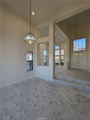 Empty room, Interior, Marble, Pendant Lights, Recessed Lighting