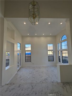 Empty room, Interior, Marble, Pendant Lights, Recessed Lighting