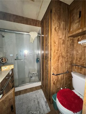 Bathroom, Glass Shower, Interior, Wooden Walls