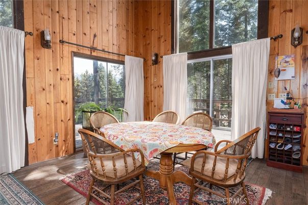 Dining room, Interior, Wood Texture Flooring, Wooden Walls