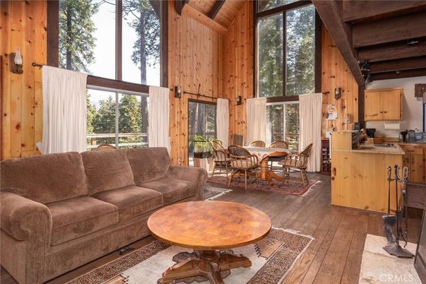 Dining room, Interior, Living room, Wooden Beams, Wooden Ceilings, Wood Texture Flooring, Wooden Walls