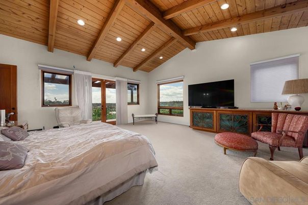 Bedroom, Interior, Recessed Lighting, Wooden Beams, Wooden Ceilings