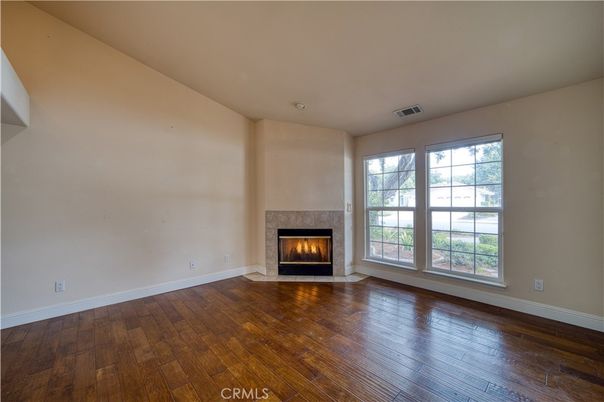 Empty room, Fireplace, Interior, Wood Texture Flooring