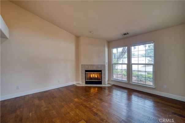 Empty room, Fireplace, Interior, Wood Texture Flooring