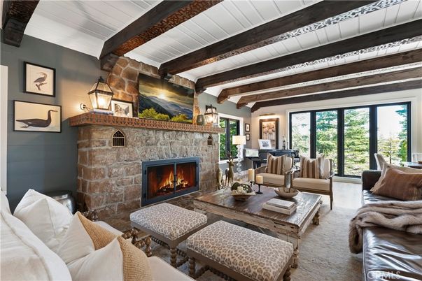Fireplace, Interior, Living room, Wooden Beams