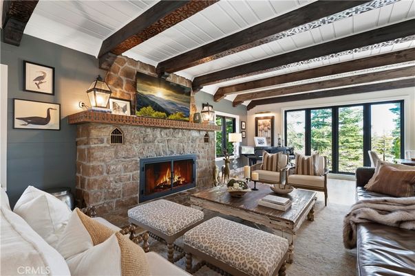 Fireplace, Interior, Living room, Wooden Beams