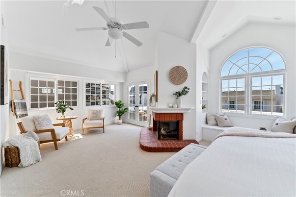 Bedroom, Fireplace, Interior