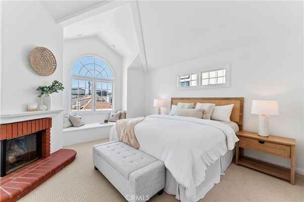 Bedroom, Fireplace, Interior