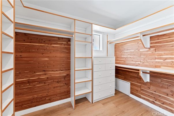 Interior, Walk-in Closets, Wood Texture Flooring, Wooden Walls