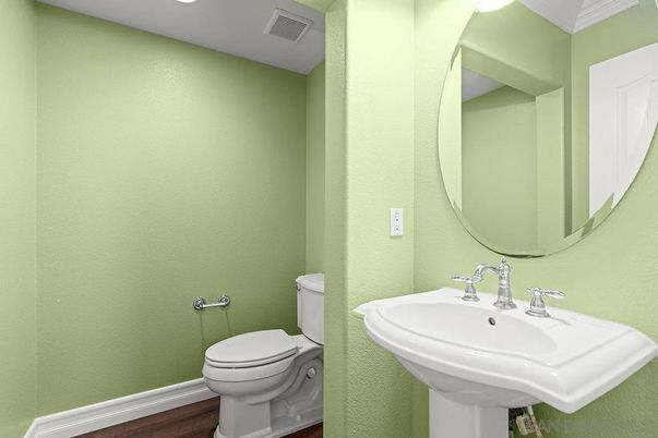 Bathroom, Interior, Recessed Lighting, Wood Texture Flooring