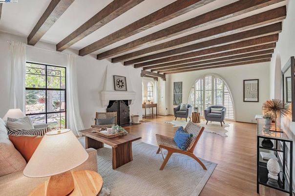 Fireplace, Interior, Living room, Wooden Beams, Wood Texture Flooring