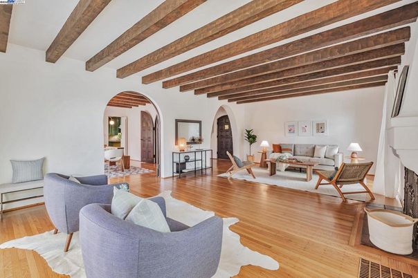 Fireplace, Interior, Living room, Wooden Beams, Wood Texture Flooring