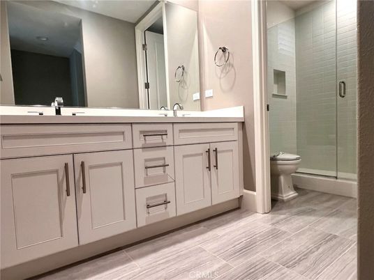 Bathroom, Dual Sink Vanities, Glass Shower, Interior