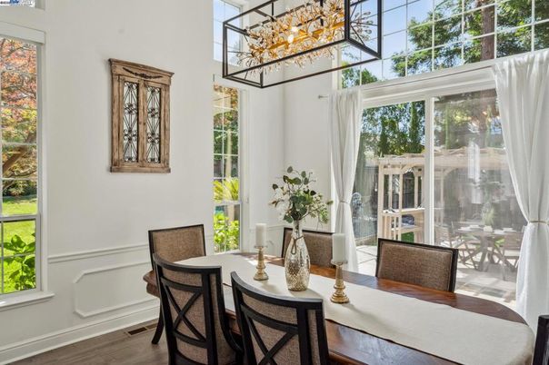 Dining room, Interior, Wood Texture Flooring