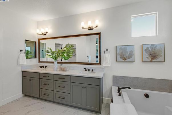 Bathroom, Dual Sink Vanities, Interior, Marble
