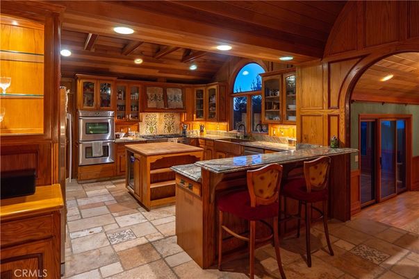 Interior, Kitchen, Recessed Lighting, Stainless Steel Appliances, Wooden Beams, Wooden Ceilings
