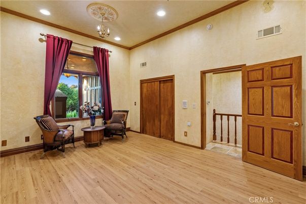 Chandelier, Interior, Recessed Lighting, Wood Texture Flooring