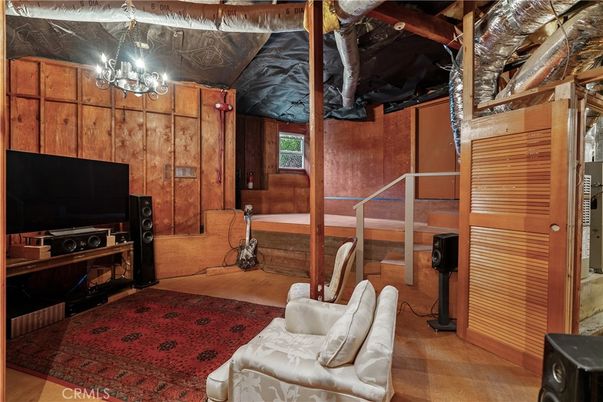 Chandelier, Interior, Wood Texture Flooring, Wooden Walls