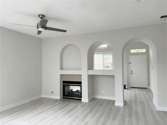 Empty room, Fireplace, Interior, Wood Texture Flooring