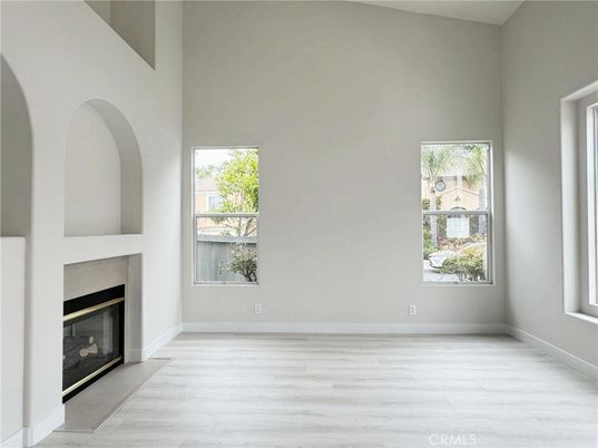 Empty room, Fireplace, Interior, Wood Texture Flooring