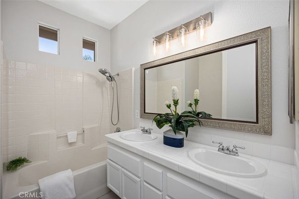 Bathroom, Dual Sink Vanities, Interior, Tile Countertops