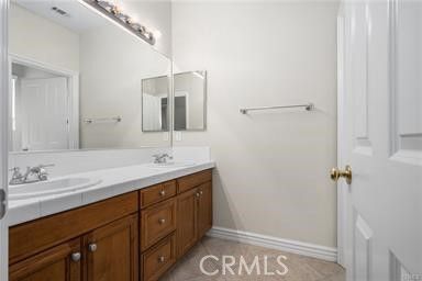 Bathroom, Dual Sink Vanities, Interior, Tile Countertops