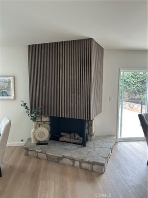 Fireplace, Interior, Wood Texture Flooring