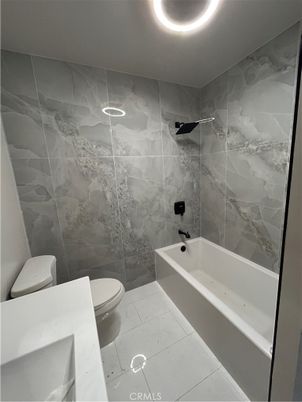 Bathroom, Interior, Marble Walls, Recessed Lighting