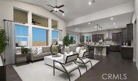 Interior, Kitchen, Living room, Pendant Lights, Recessed Lighting, Stainless Steel Appliances, Wood Texture Flooring