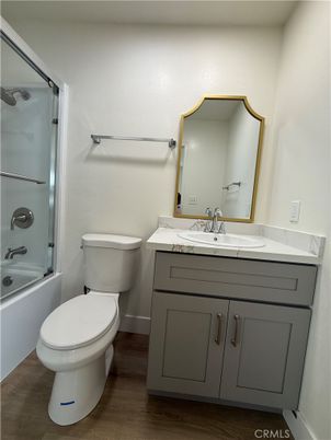 Bathroom, Glass Shower, Interior, Wood Texture Flooring