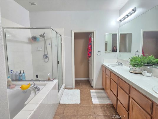 Bathroom, Dual Sink Vanities, Glass Shower, Interior, Tile Countertops