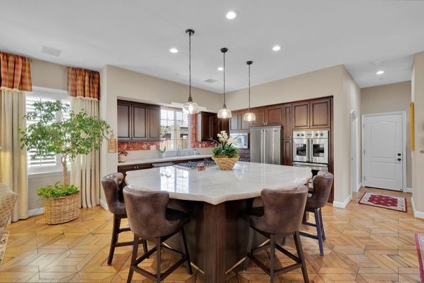 Interior, Kitchen, Pendant Lights, Recessed Lighting, Stainless Steel Appliances