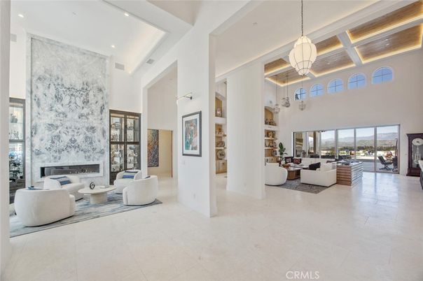 Fireplace, Interior, Living room, Pendant Lights, Recessed Lighting
