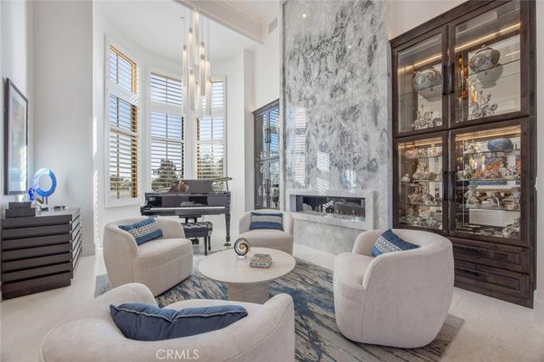 Fireplace, Interior, Living room, Pendant Lights, Piano