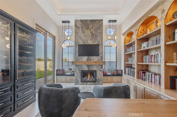 Fireplace, Interior, Living room, Pendant Lights
