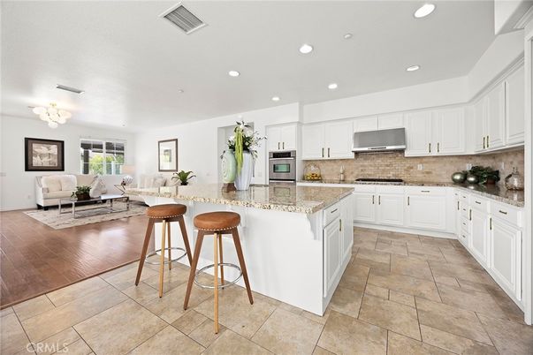 Interior, Kitchen, Living room, Recessed Lighting, Stainless Steel Appliances, Wood Texture Flooring