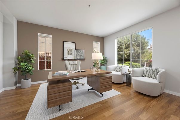 Home Office, Interior, Wood Texture Flooring