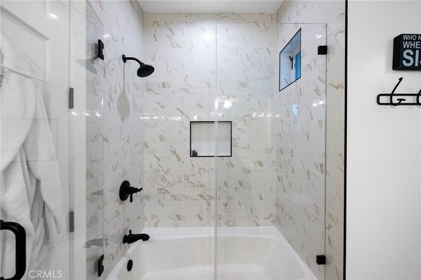 Bathroom, Glass Shower, Interior, Marble Walls