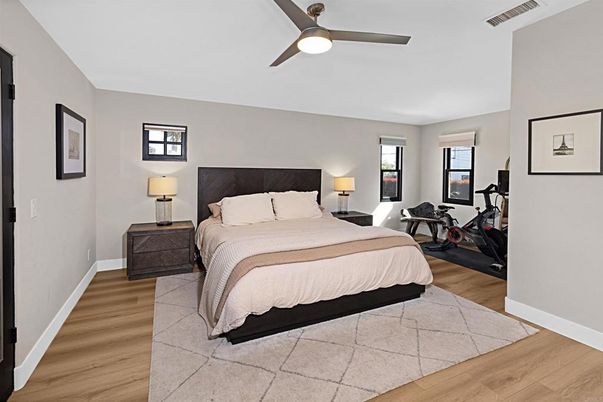 Bedroom, Fitness Equipment, Interior, Wood Texture Flooring