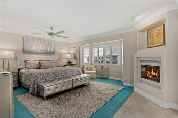 Bedroom, Fireplace, Interior, Recessed Lighting