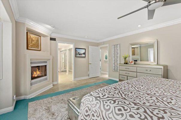 Bedroom, Fireplace, Interior, Recessed Lighting