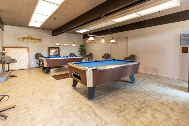 Billiard Table, Game Room, Interior, Pendant Lights