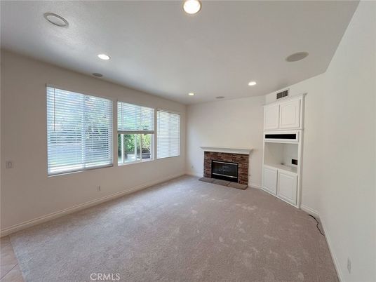 Empty room, Fireplace, Interior, Recessed Lighting