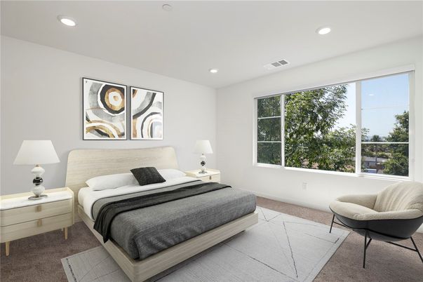 Bedroom, Interior, Recessed Lighting