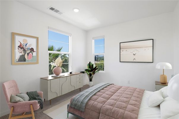 Bedroom, Interior, Recessed Lighting